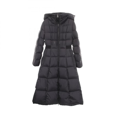 モンクレール MONCLER FAUCON フード付き ダウンジャケット 衣料品 アウター ポリエステル レディース ブラック系 1C00019 【中古】