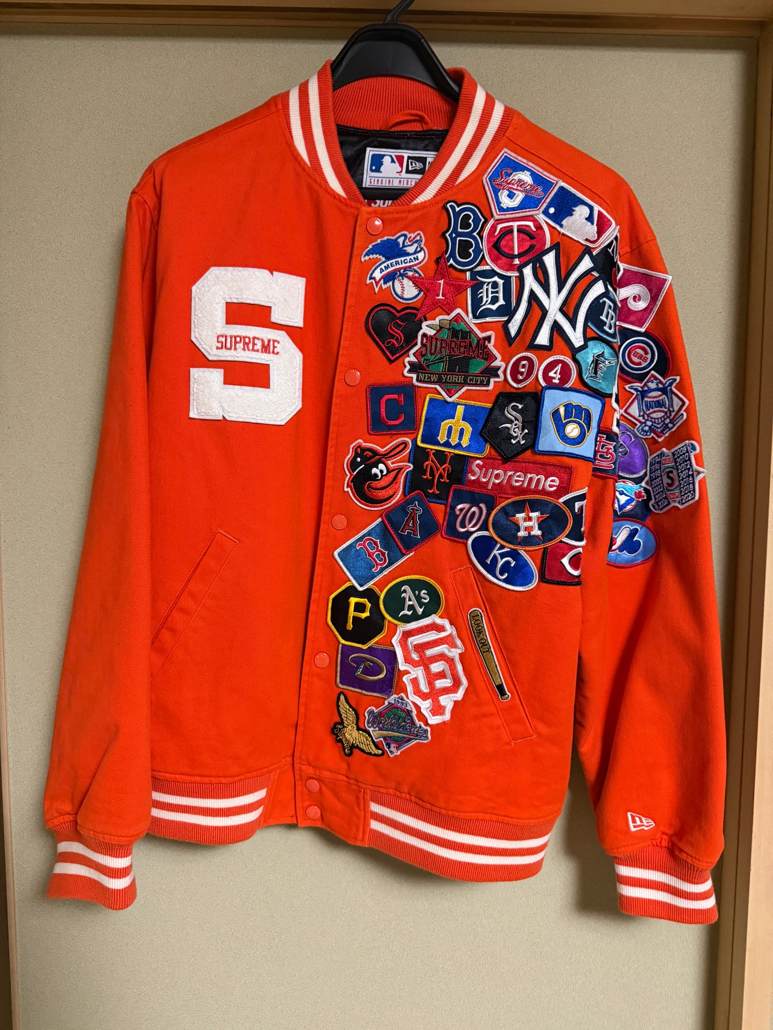 Supreme / New Era®/ MLB Varsity Jacket "Orange"
