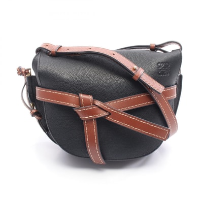 ロエベ LOEWE GATE BAG ゲートバッグ スモール ショルダーバッグ バッグ レザー レディース ネイビー系 / ブラウン系 【中古】