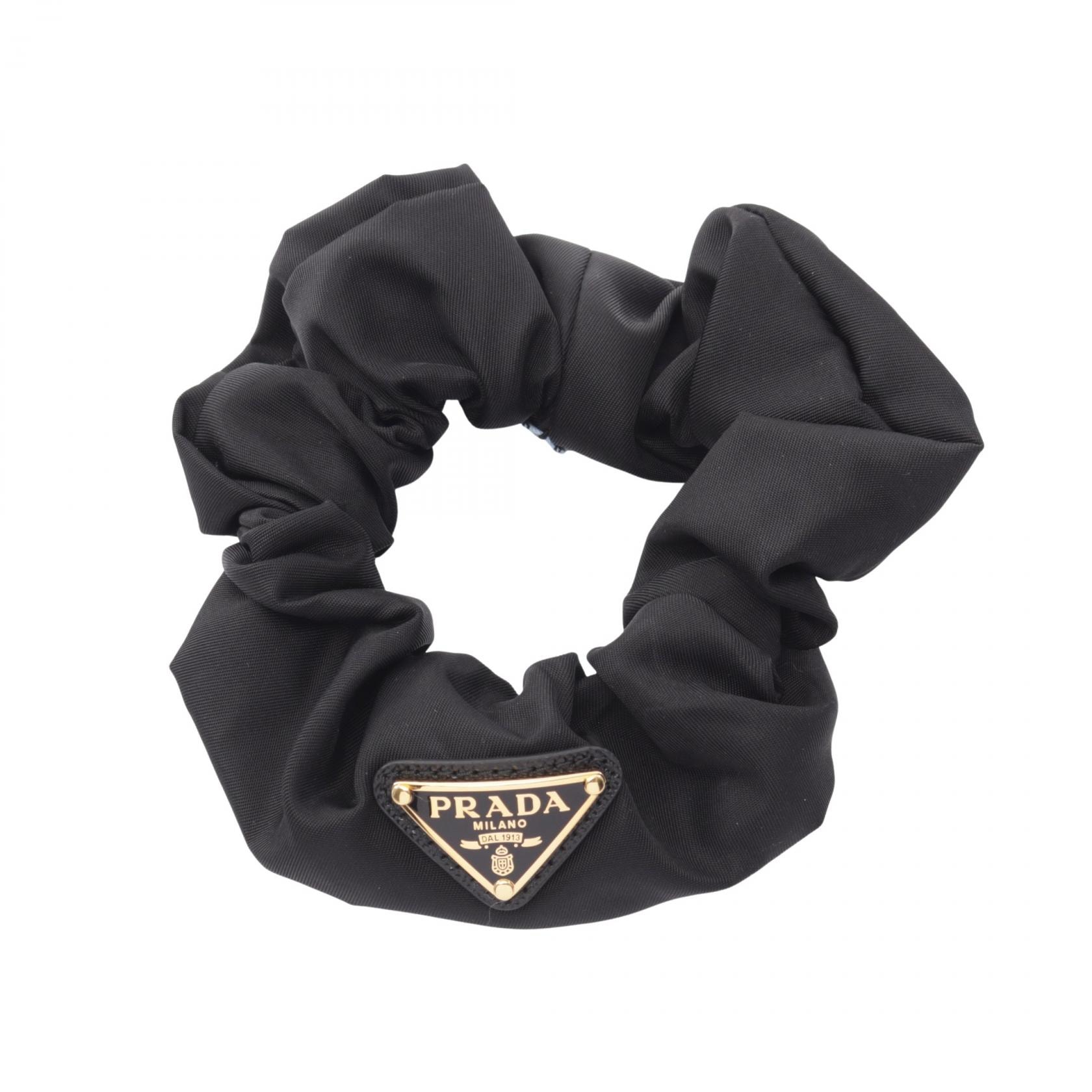 プラダ PRADA Re-Nylon シュシュ 衣料品 ナイロン レディース ブラック系 【中古】