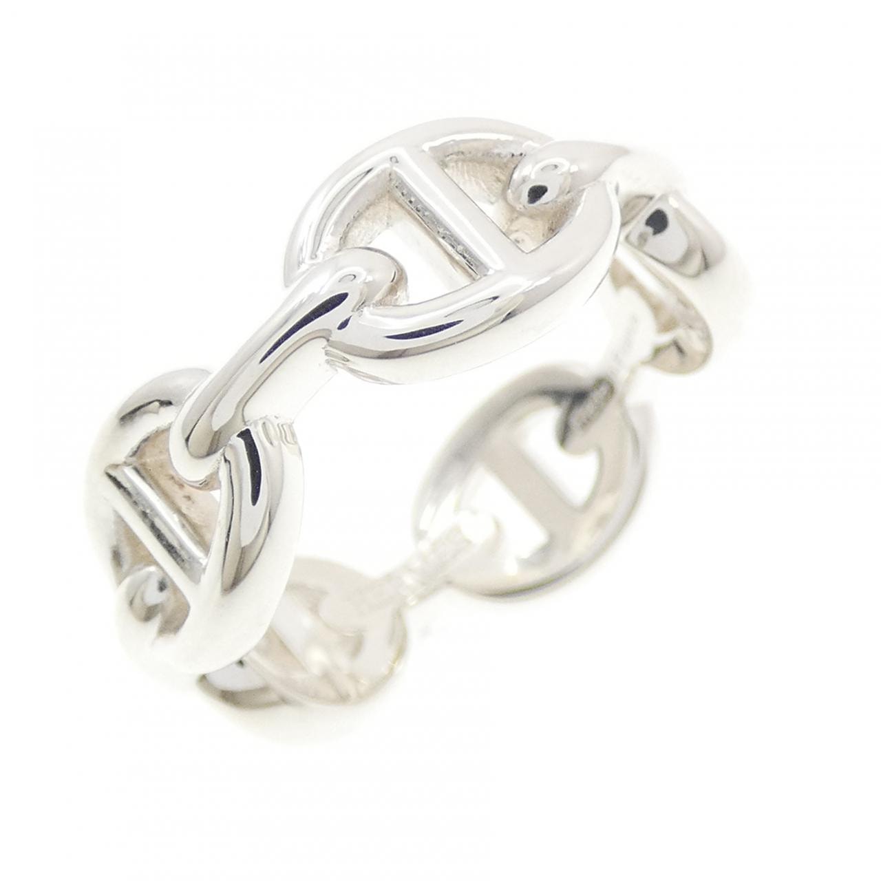 Hermes Chaine D'ancre Enchainee Ring PM "Silver"