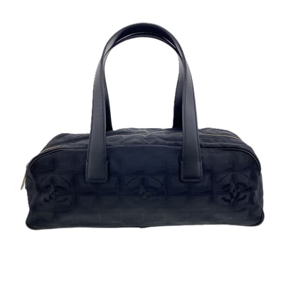 CHANEL シャネル ニュートラベルライン ミニボストンバッグ A15828 ナイロン レザー ブラック レディース【中古】