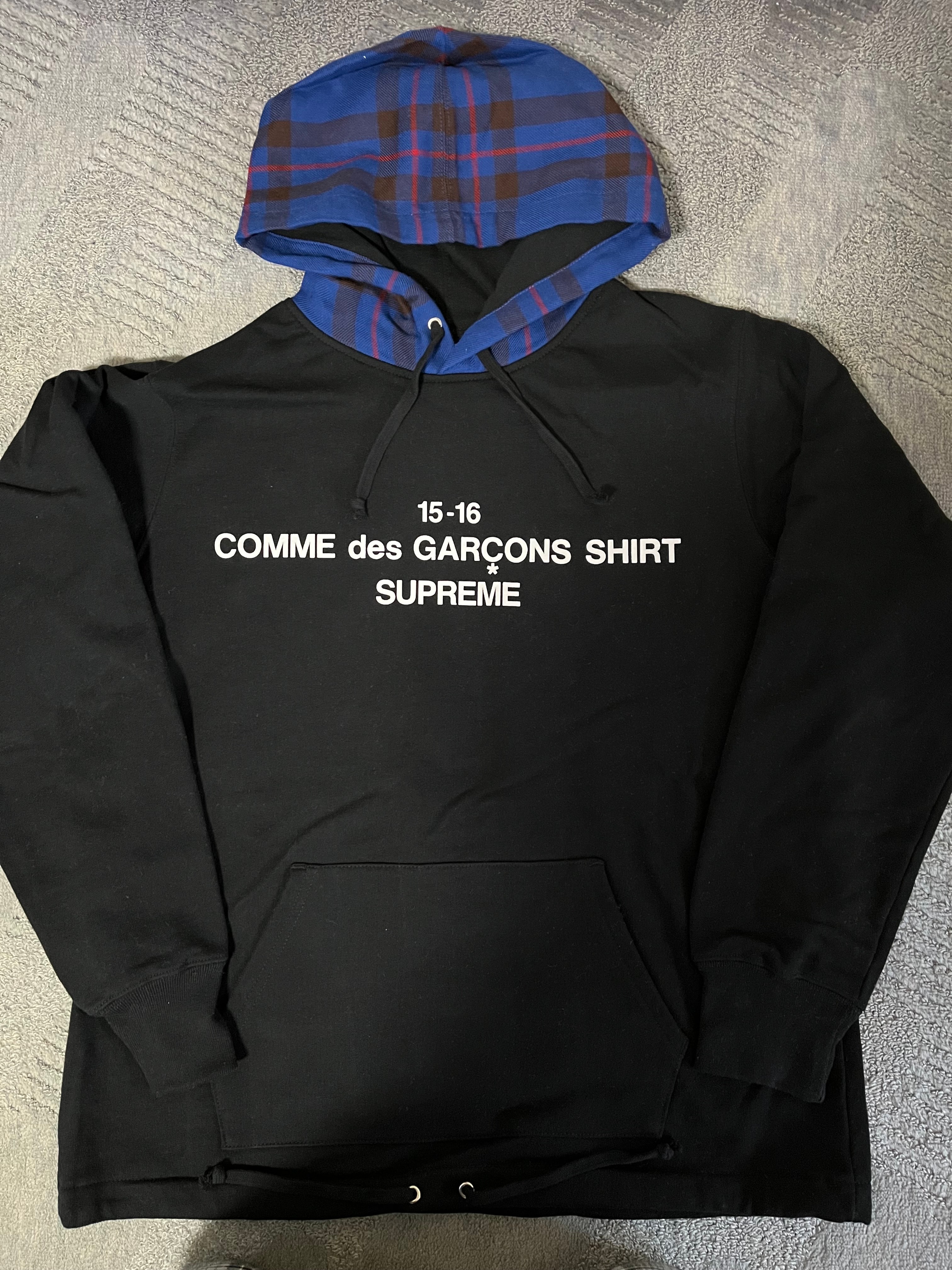 Supreme x Comme Des Garcons Hooded Sweatshirt "Black"