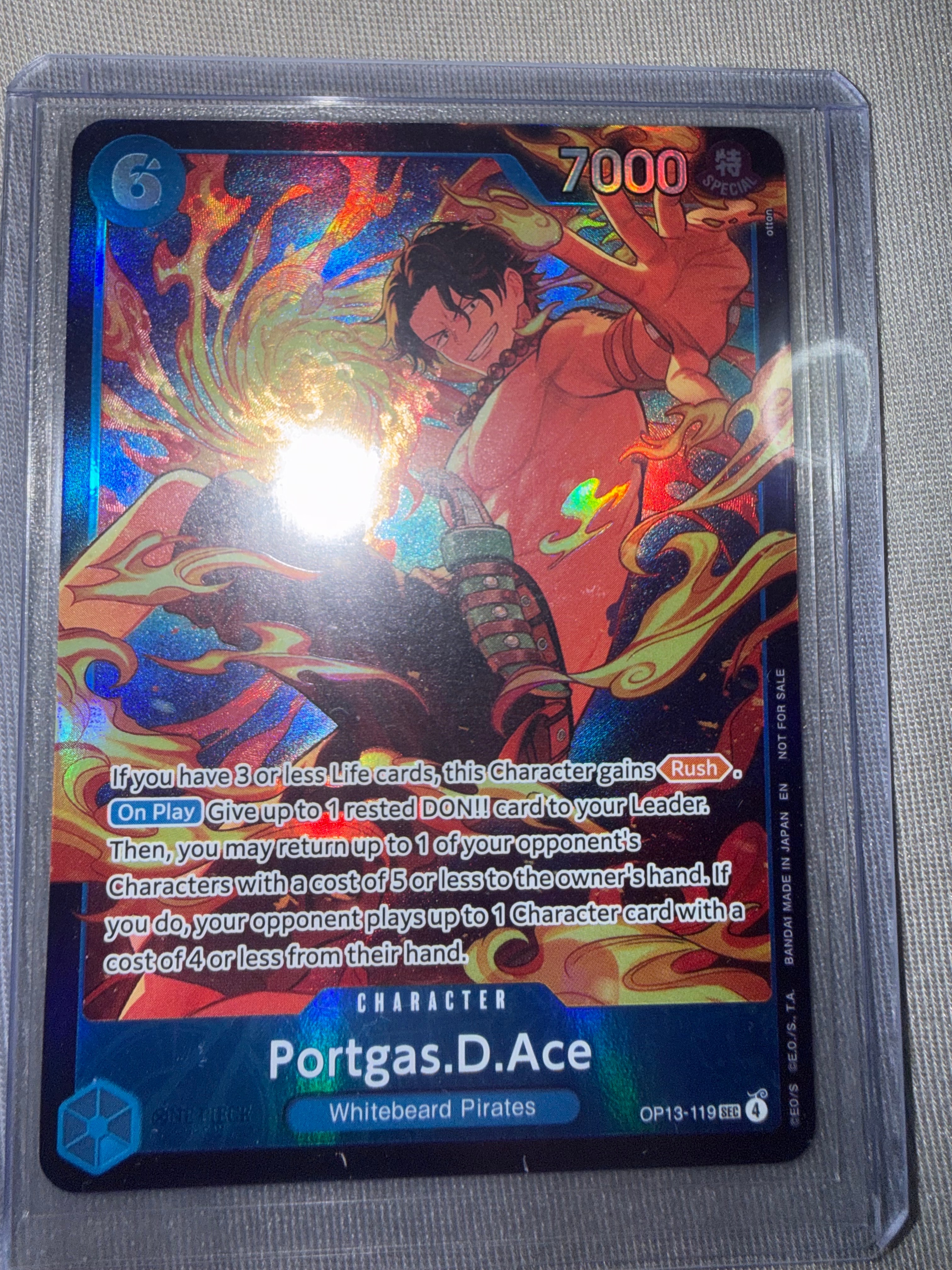 PSA10】ポートガス・D・エース：手配書 SEC-SPC [OP13-119](ブースター