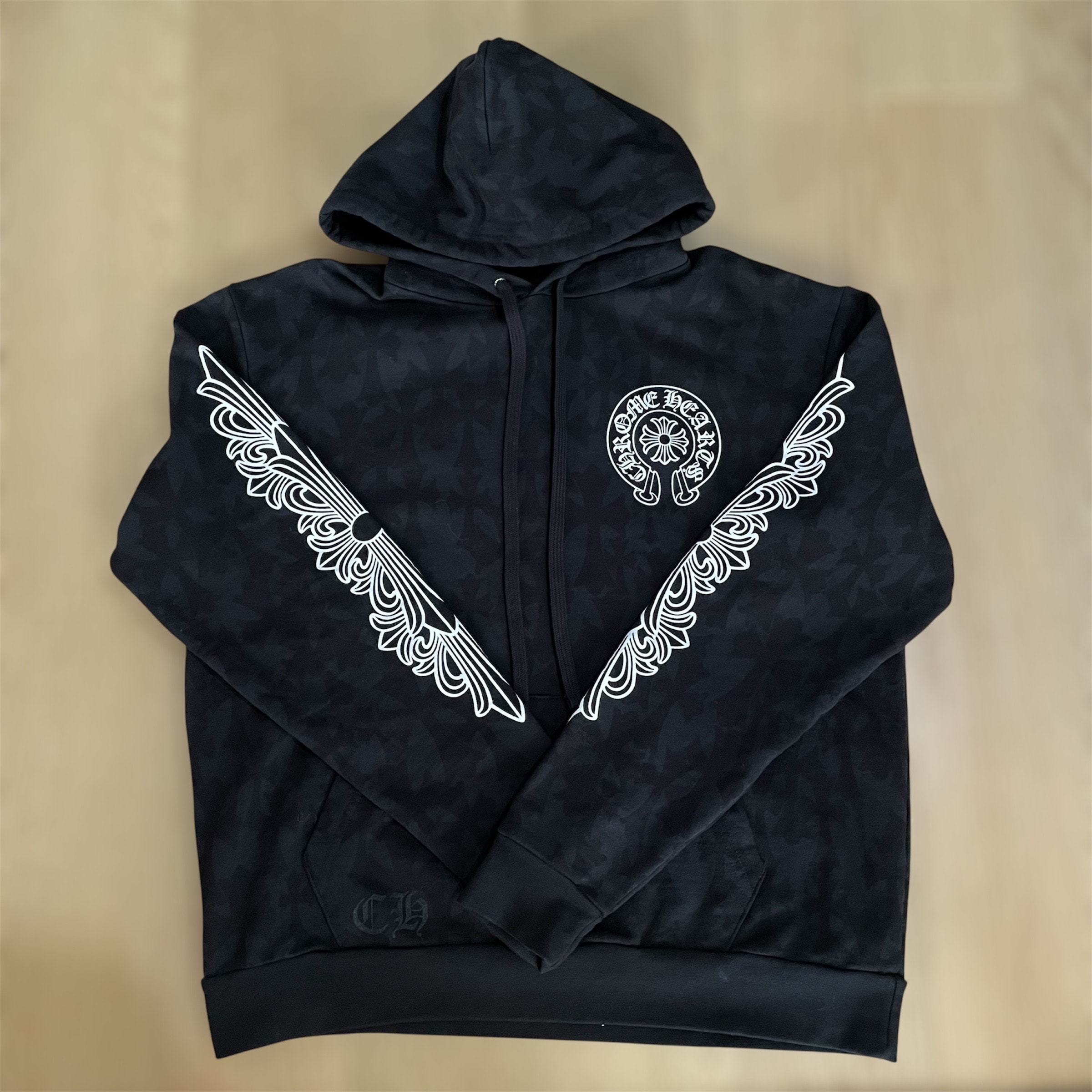 Chrome Hearts Graveyard Cemetery Cross Zip Up Hoodie "Black"
