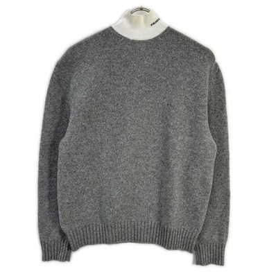 プラダ 22AW P26472 グレー カシミヤ混 ハイネック ニットセーター