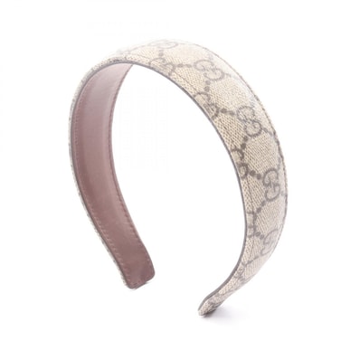 グッチ GUCCI GGファブリック ヘアバンド カチューシャ 衣料品 レザー PVC レディース ベージュ系 / ブラウン系 8389284HBEY2500 【新品】