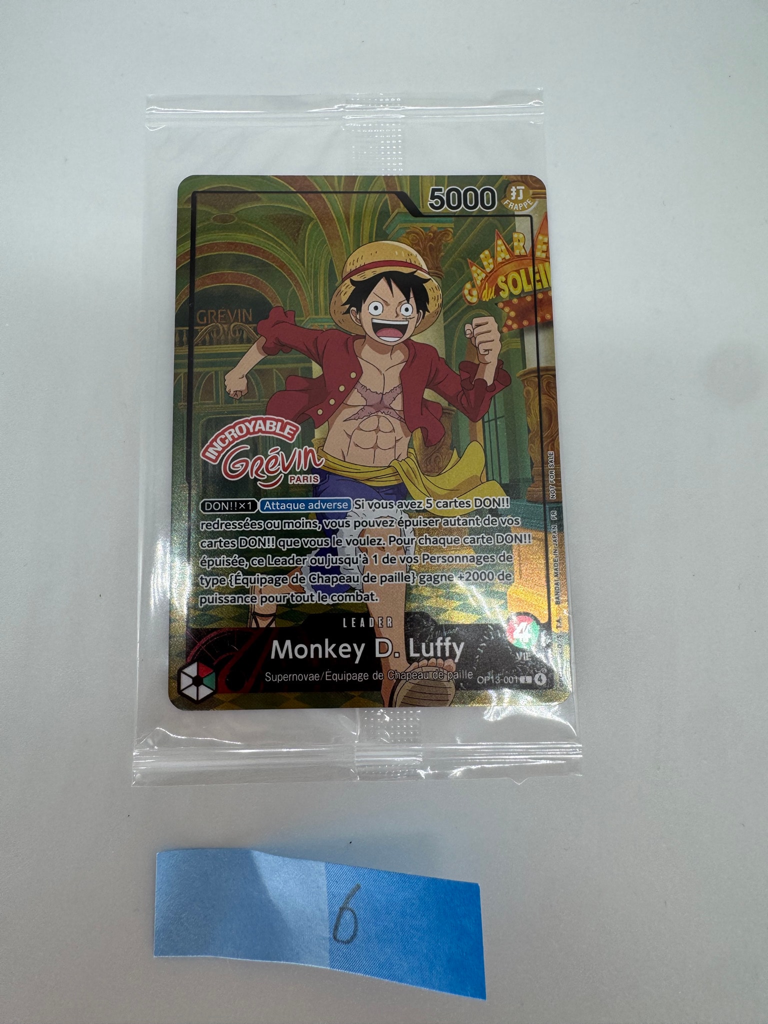 モンキー・D・ルフィ L [OP13-001]【フランス語版】(プロモーションカード「ONE PIECE × グレヴァン美術館」)