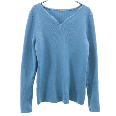 Mila Owen ミラオーウェン 長袖 リブ ニット 1 水色 セーター