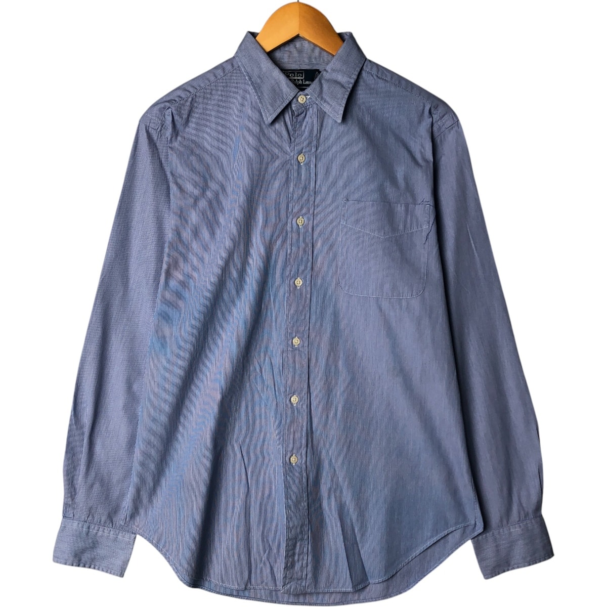 古着 ラルフローレン Ralph Lauren POLO by Ralph Lauren REGENT 長袖 コットンストライプシャツ メンズM相当/eaa578040