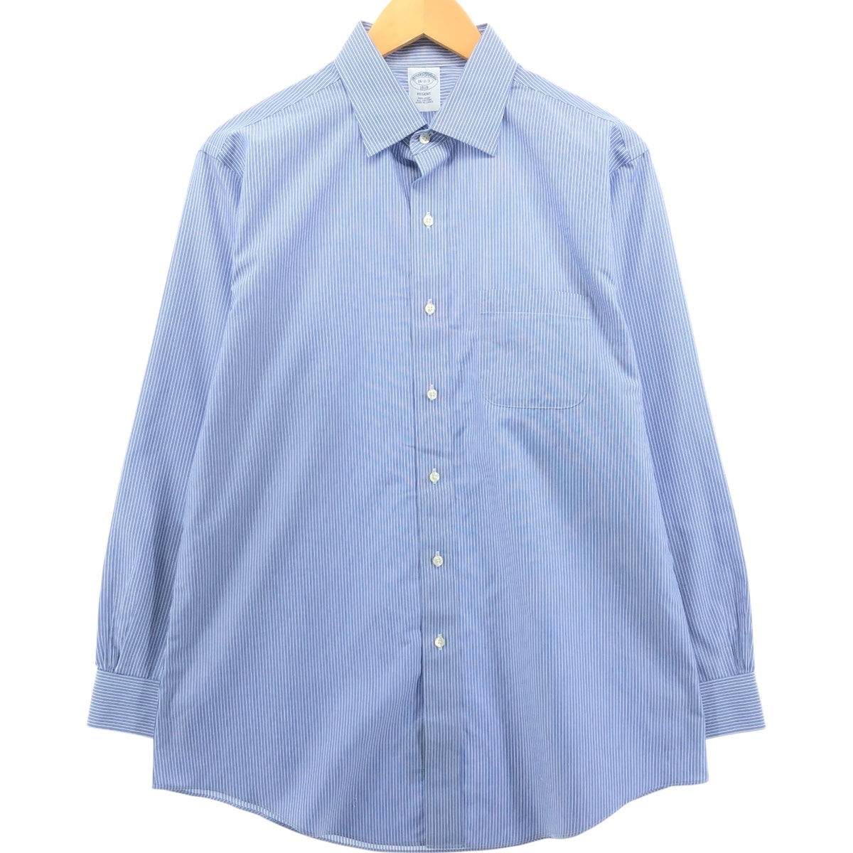 古着 ブルックスブラザーズ Brooks Brothers 1818 REGENT マルチストライプ 長袖 コットンストライプシャツ メンズL相当/eaa544959