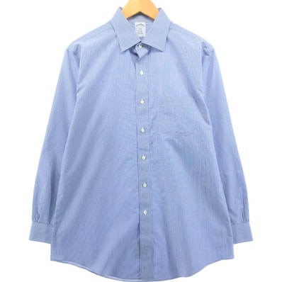 古着 ブルックスブラザーズ Brooks Brothers 1818 REGENT マルチストライプ 長袖 コットンストライプシャツ メンズL相当/eaa544959