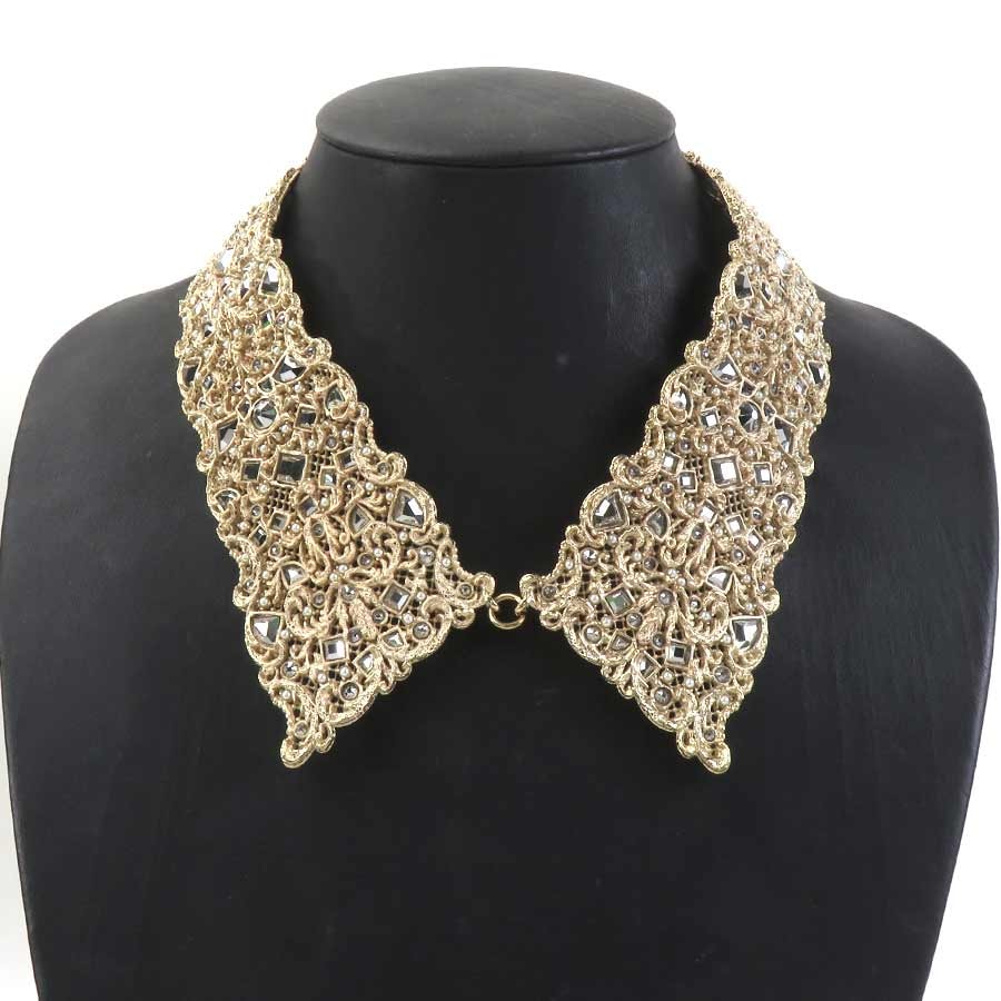 クリスチャンディオール Christian Dior ネックレス 付け襟ネックレス ボディジュエリー メタル ゴールド/シルバー レディース【中古】 h32515a