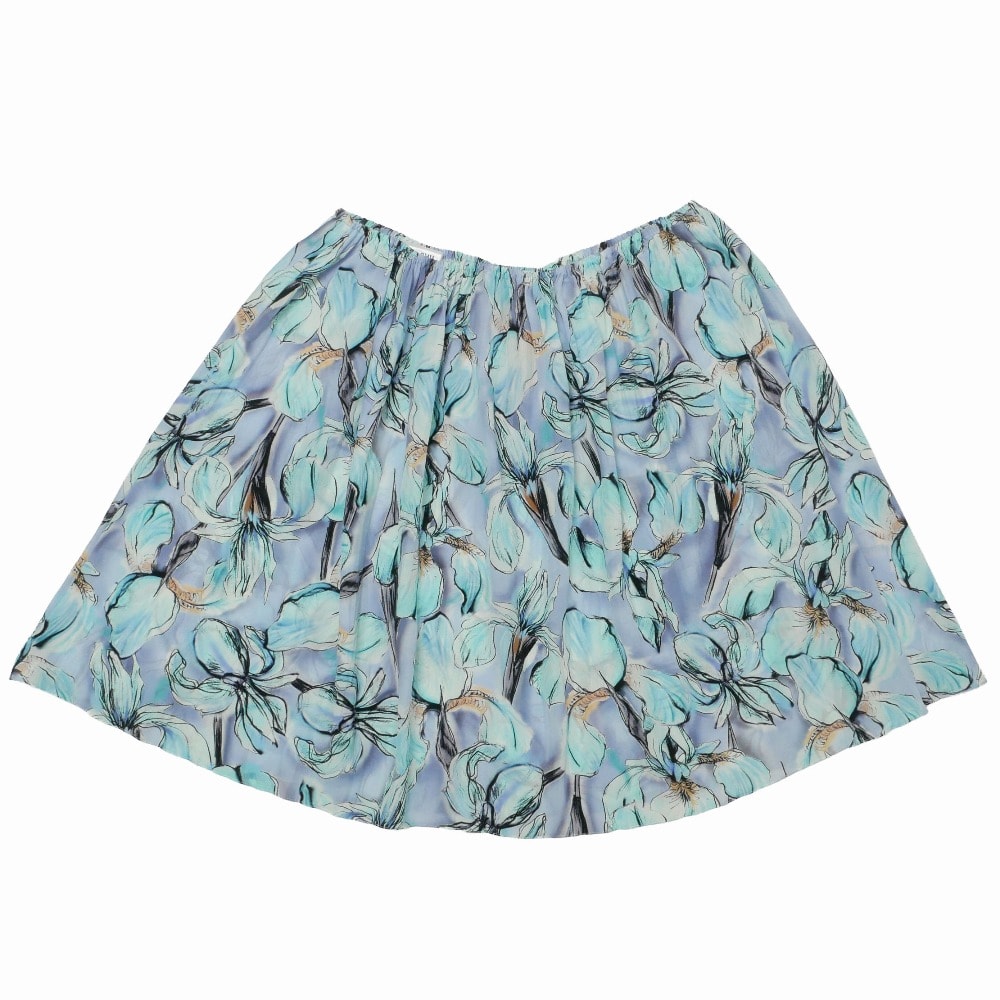 MIUMIU ミュウミュウ MIUMIU CLUB 2017 スカート サイズ42 総シルク フラワープリント イタリア製 ブランド古着【中古】20260629/RA9929