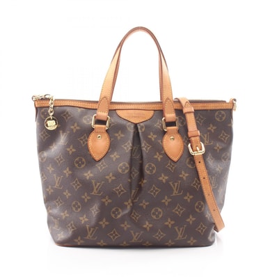 ルイ・ヴィトン LOUIS VUITTON パレルモPM 2WAY ハンドバッグ バッグ PVCコーティングキャンバス レザー モノグラム レディース ブラウン系 M40145 【中古】