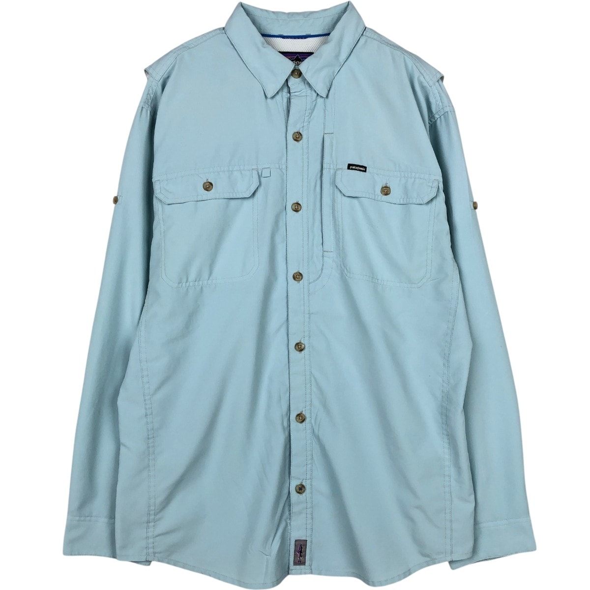 古着 パタゴニア Patagonia 54259FA16 Men's Long-Sleeved Sol Patrol II Shirt リップストップ 隠しボタンダウン 長袖 フィッシングシャツ メンズM相当/eaa669042