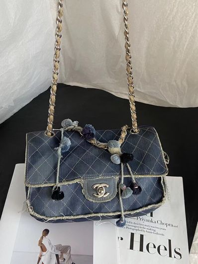 CHANELマトラッセ デニムバッグ デニム