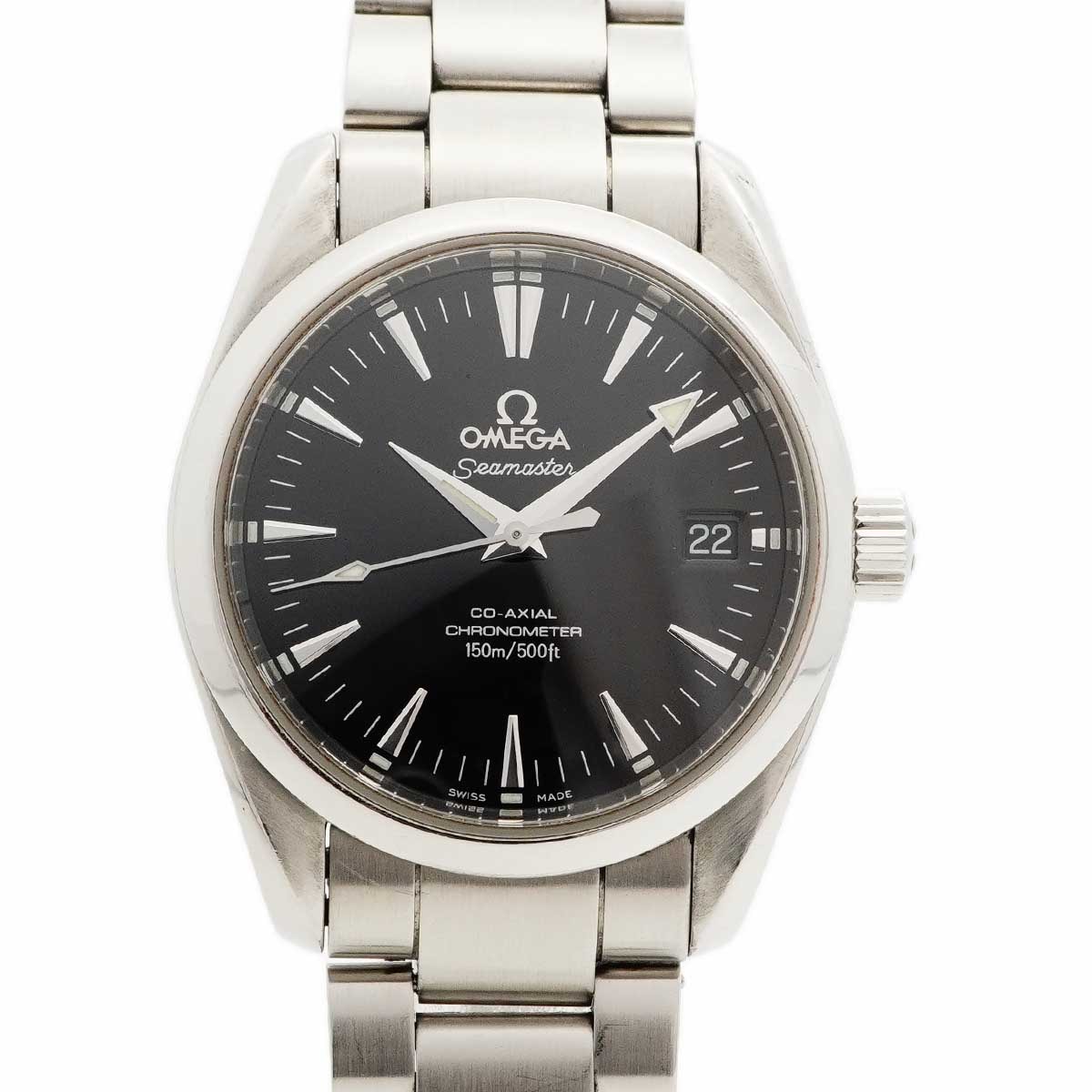 【6wdd0327】オメガ シーマスター アクアテラ 2504.50 黒文字盤【中古】腕時計 ボーイズ