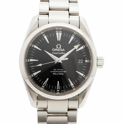 【6wdd0327】オメガ シーマスター アクアテラ 2504.50 黒文字盤【中古】腕時計 ボーイズ