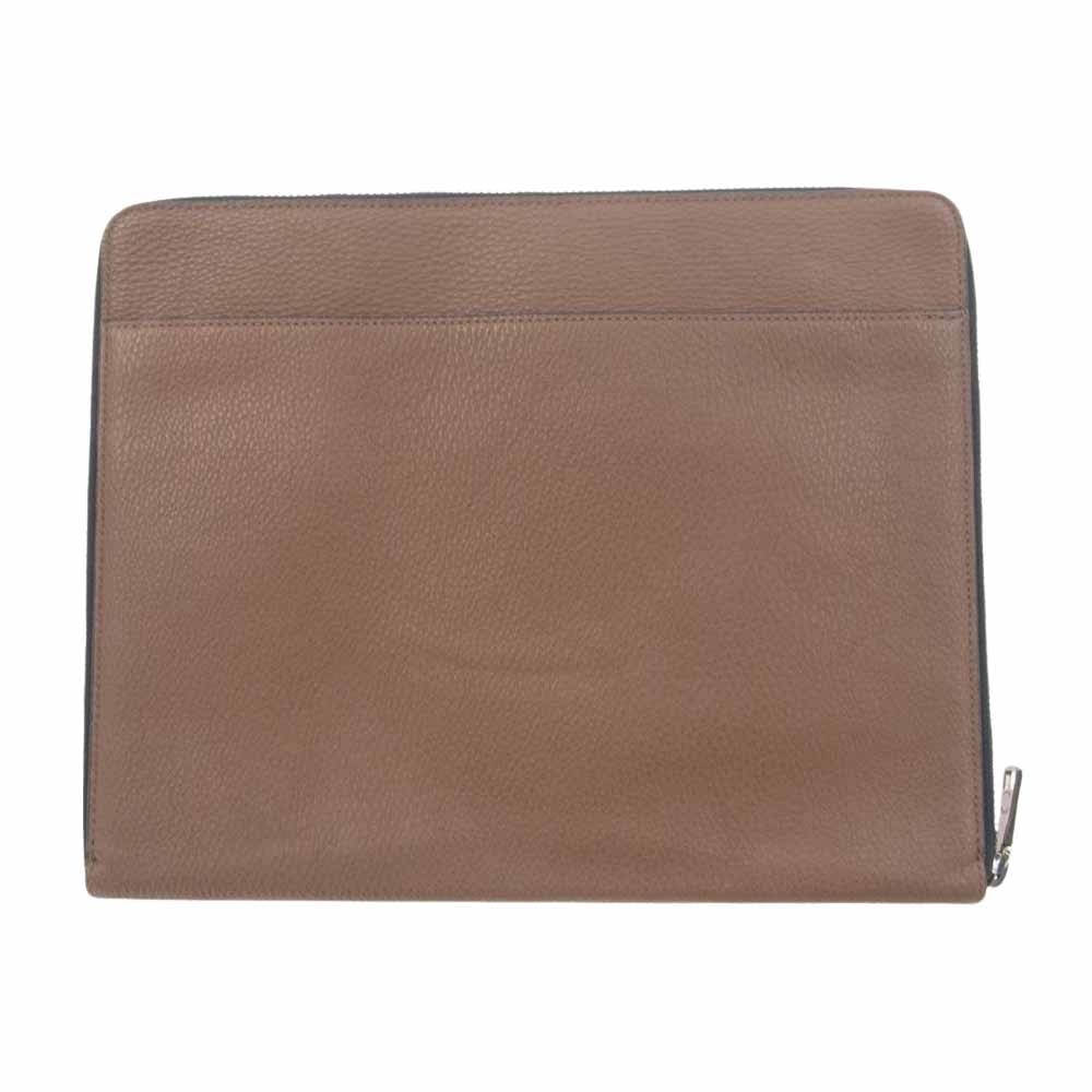 COACH コーチ バッグ レザー クラッチバッグ ブラウン系【美品】【中古】