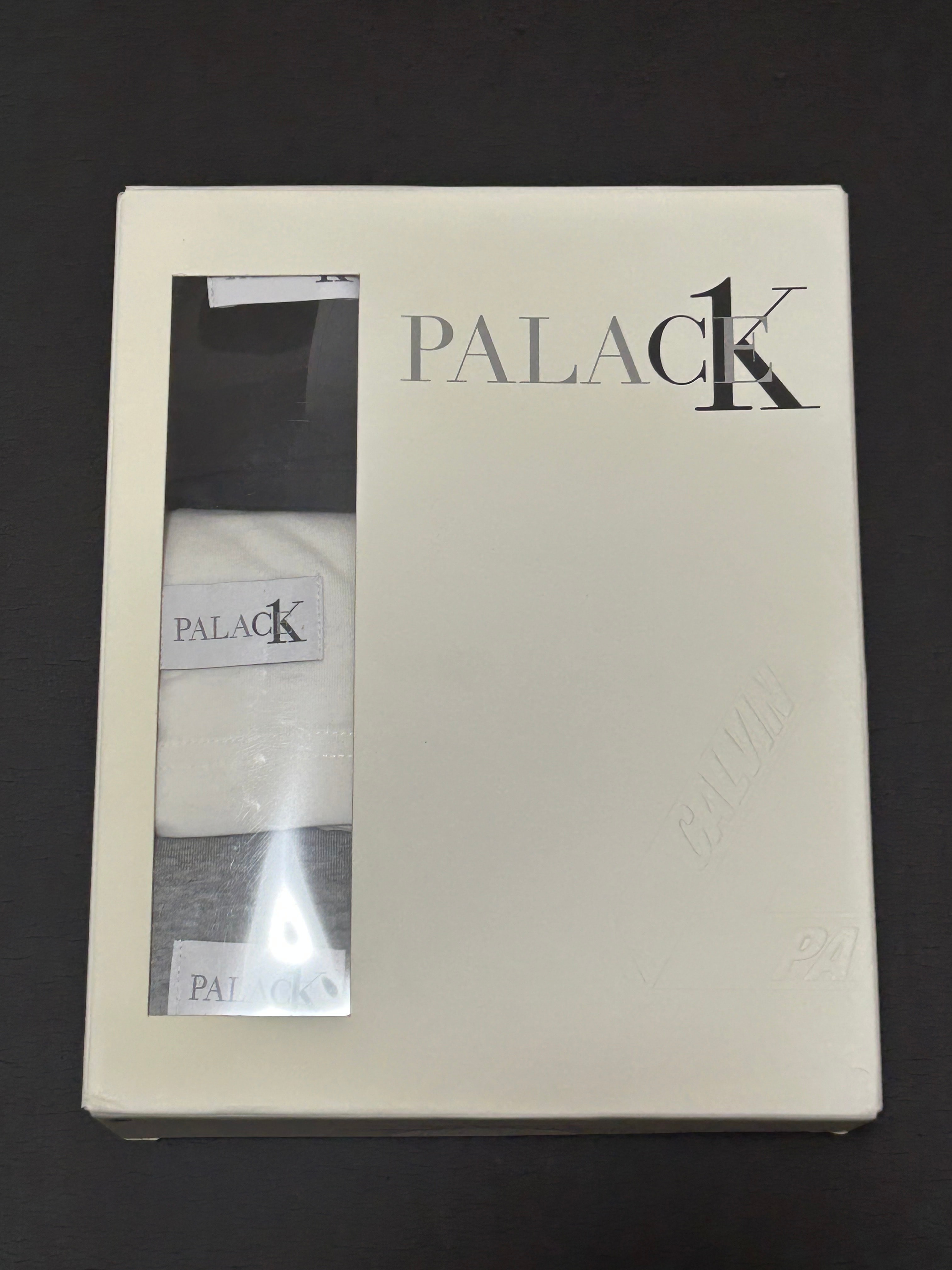 CK1 PALACE SHORT SLEEVE CREW NECK TEE 3PK "Classic White / Light Grey Heather / Black"
