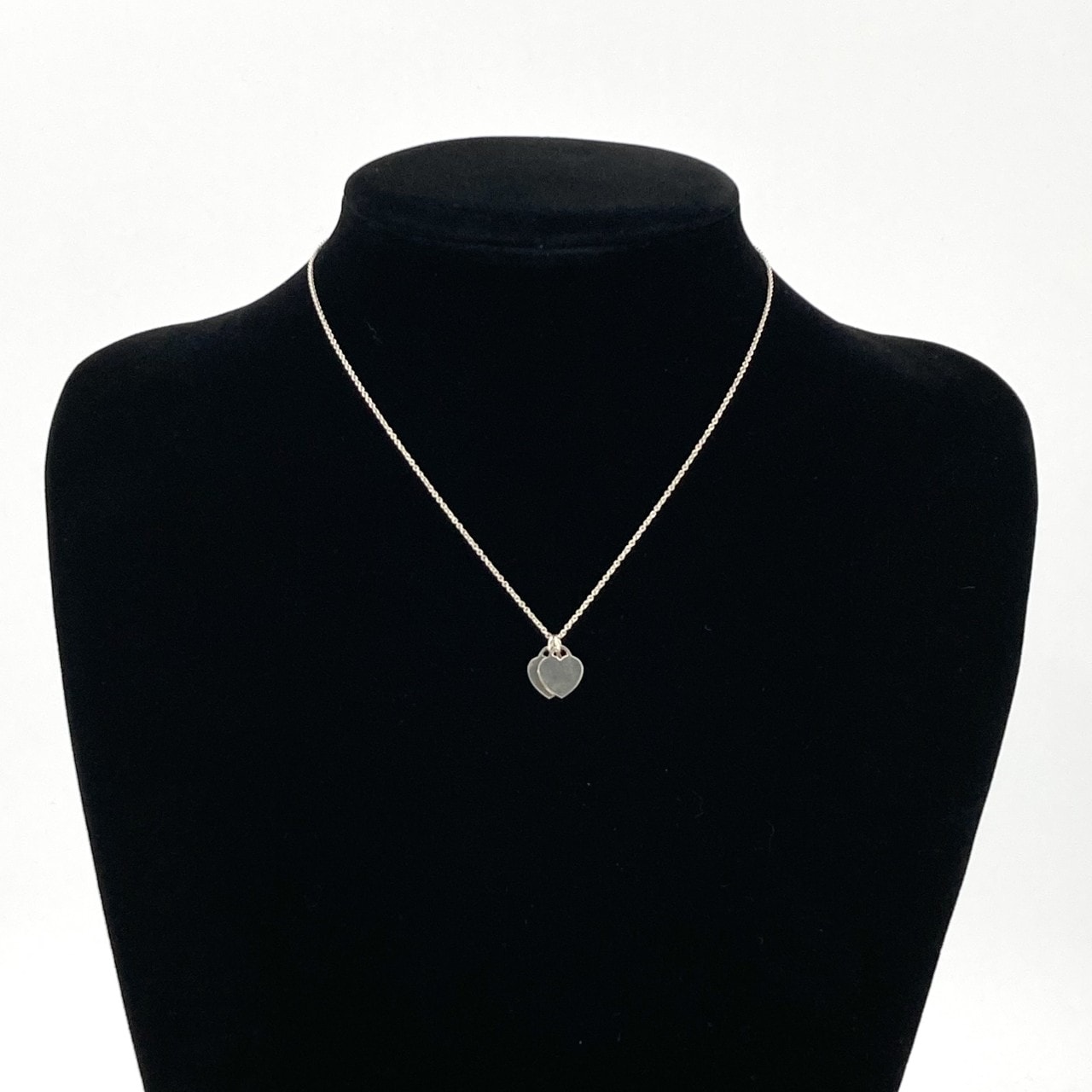 TIFFANY&Co.(ティファニー) リターントゥ ミニダブルハートタグ ミニマル チェーン Ag925 ネックレス 2.98g シルバー