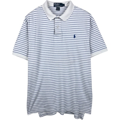 古着 ラルフローレン Ralph Lauren POLO by Ralph Lauren 半袖 ボーダー ポロシャツ メンズL相当/eaa654572