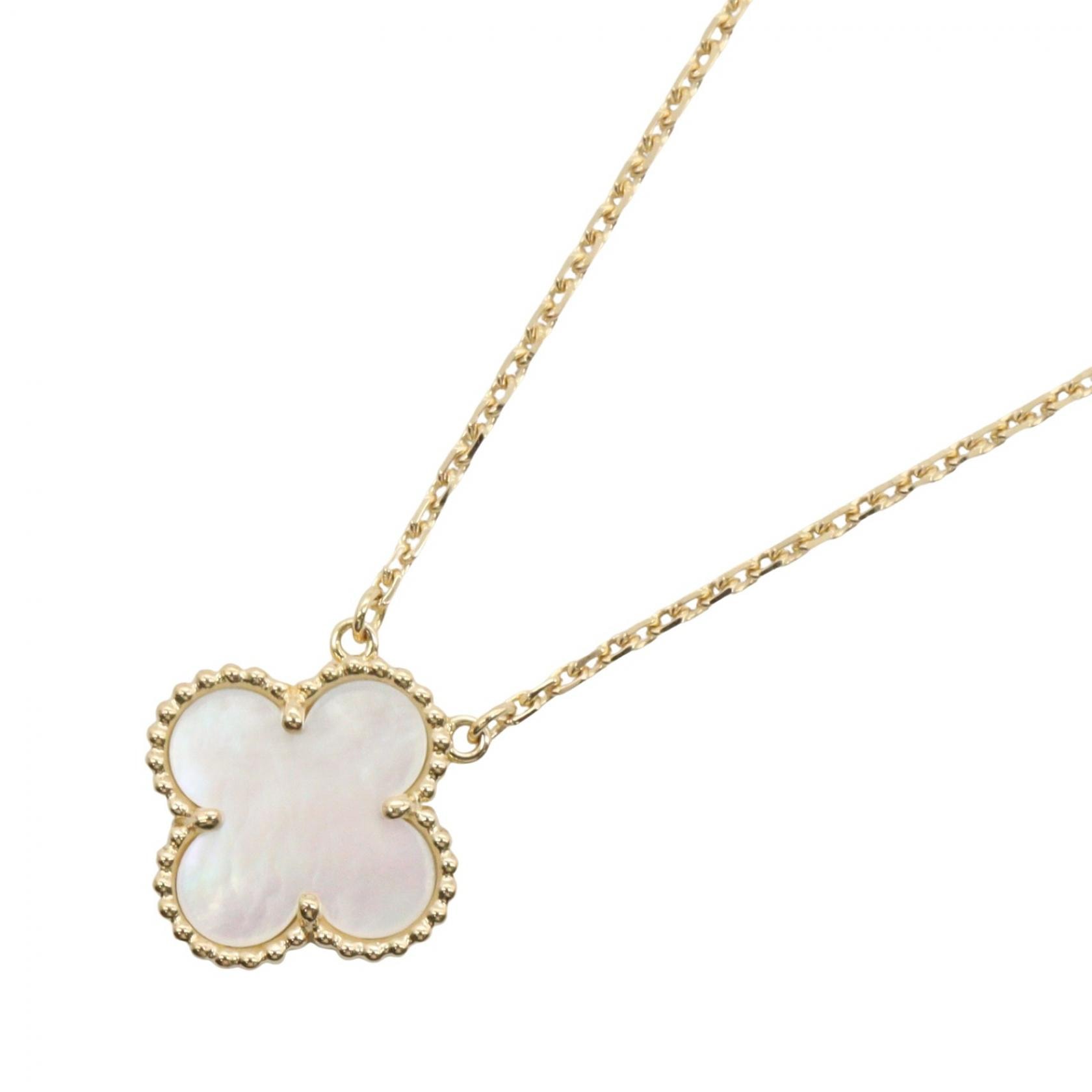 ヴァンクリーフ&アーペル Van Cleef & Arpels ヴィンテージアルハンブラ マザーオブパール ネックレス ネックレス ジュエリー K18(イエローゴールド) マザーオブパール レディース ゴールド系 / ホワイト系