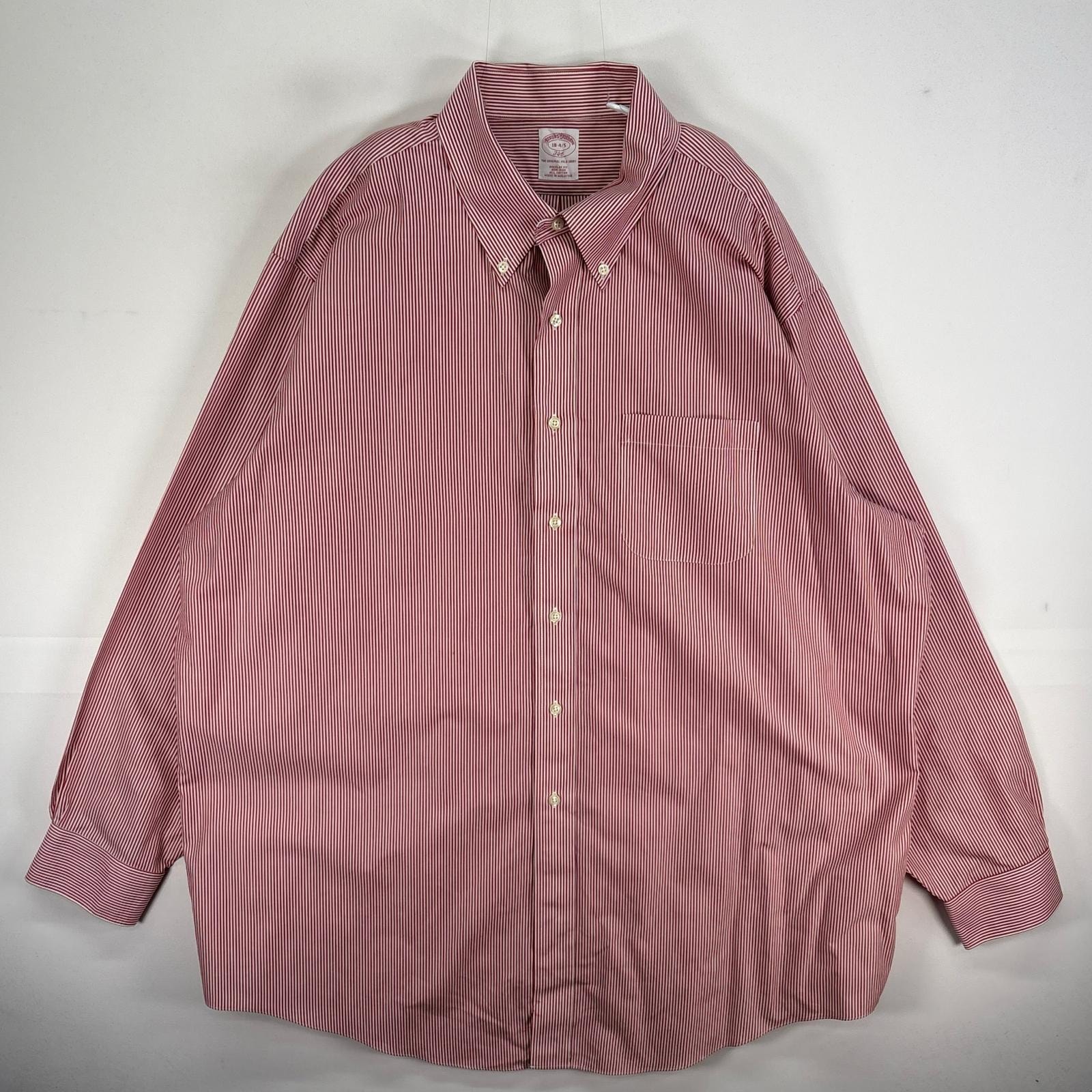 古着 ブルックスブラザーズ Brooks Brothers 長袖シャツ 胸ポケ ボタンダウン 346 2XL レッド系 ストライプ メンズ