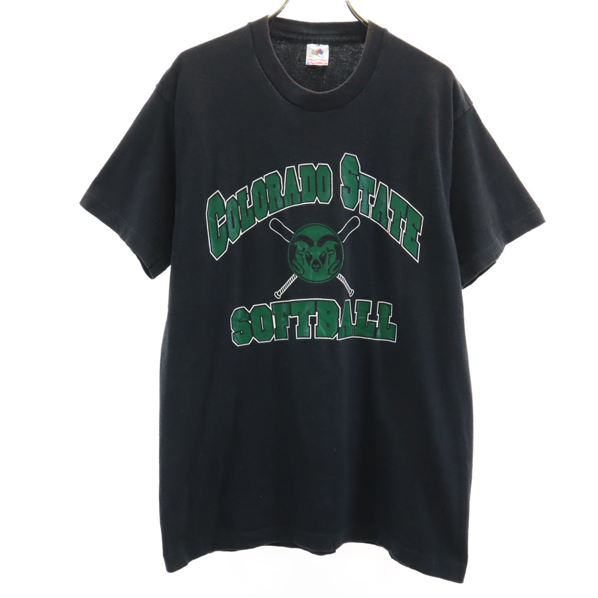 FRUIT OF THE LOOM フルーツオブザルーム 90s USA製 オールド 半袖 Tシャツ L 黒 シングルステッチ