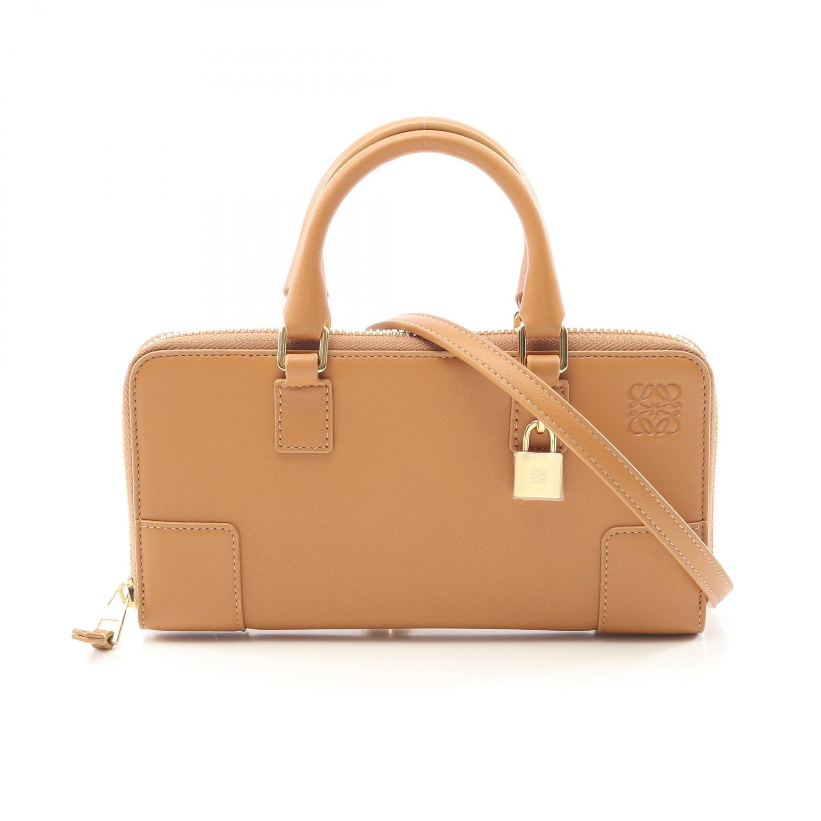 ロエベ LOEWE アマソナ ポーチ ハンドバッグ バッグ レザー レディース ブラウン系 C039U10X012586 【新品】