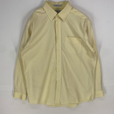古着 エルエルビーン L.L.Bean 長袖シャツ ボタンダウン ロングスリーブ アウトドア 胸ポケット M イエロー系 無地 メンズ