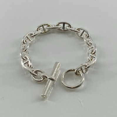 HERMES(エルメス) シェーヌダンクル PM 16コマ ブレスレット Ag925 シルバー