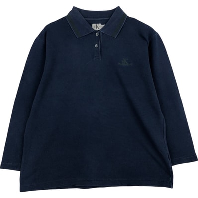 古着 90年代 カルバンクライン Calvin klein 長袖 ポロシャツ メンズL相当 ヴィンテージ/eaa631852