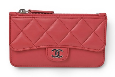 シャネル コインケース/カードケース/フラグメントケース CHANEL ラムスキン ピンク【中古】