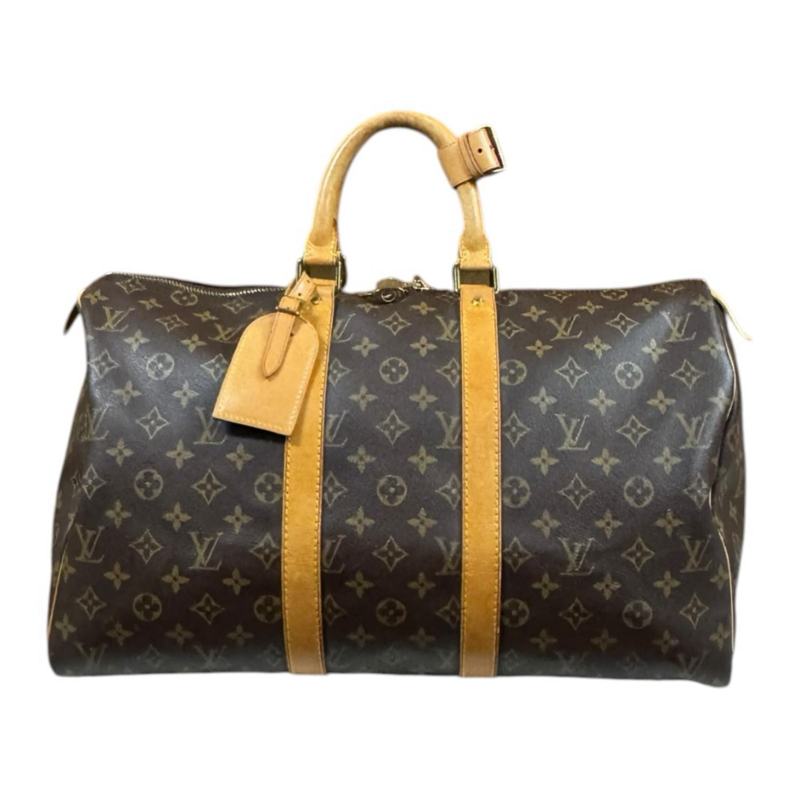 ルイヴィトン キーポル45 モノグラム ハンドバッグ モノグラムキャンバス M41428 ブラウン ユニセックス LOUIS VUITTON  中古