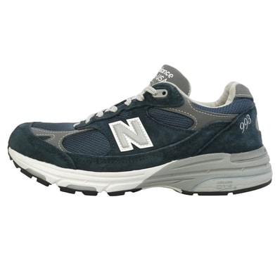 NEW BALANCE ニューバランス MR993NV MADE in USA 993 Navy ネイビー スエード メッシュ スニーカー ネイビー系 26cm【中古】