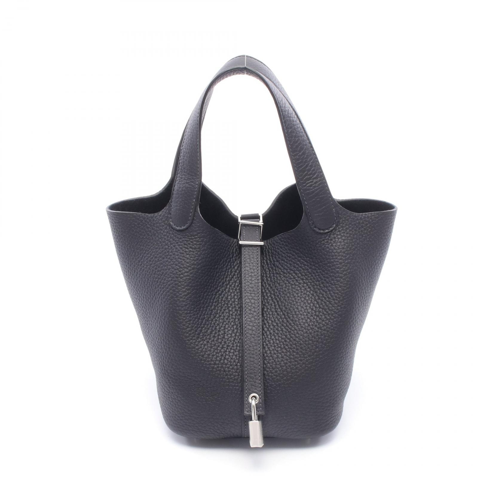 エルメス HERMES ピコタンロックPM ハンドバッグ バッグ レザー トリヨンクレマンス トリヨンクレマンス キャバン レディース ネイビー系 【中古】