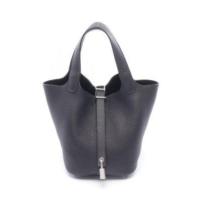 エルメス HERMES ピコタンロックPM ハンドバッグ バッグ レザー トリヨンクレマンス トリヨンクレマンス キャバン レディース ネイビー系 【中古】
