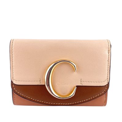 クロエ Chloe 三つ折り財布 Cロゴ CHLOE C スモールトリフォールド Wホック マルチカラー
