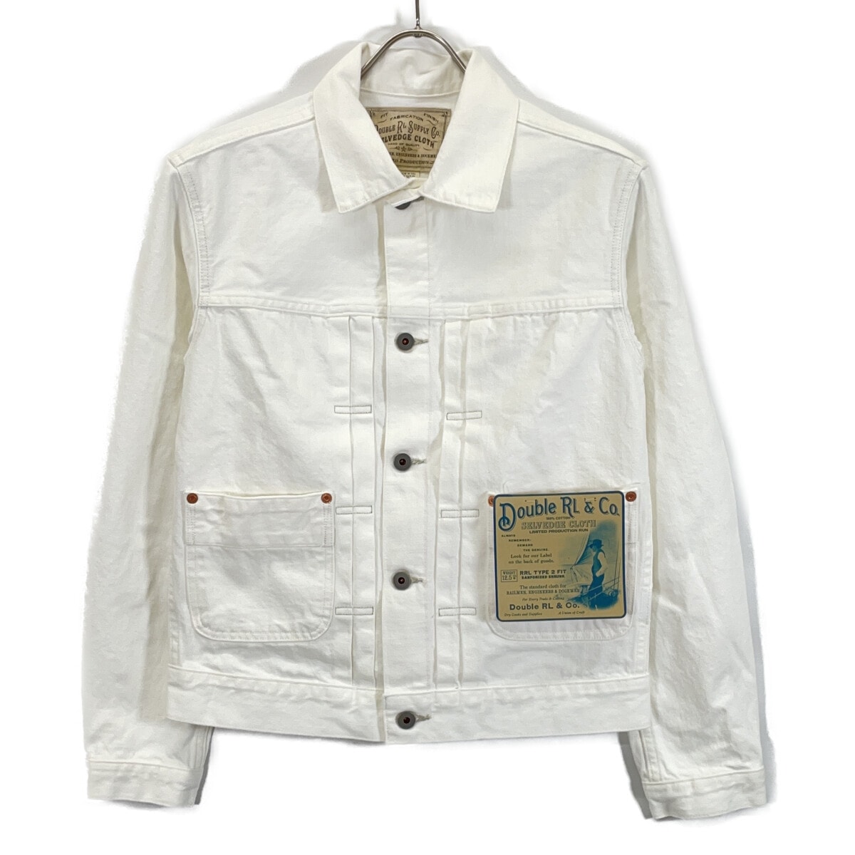 ダブルアールエル 【新品同様/国内正規】MNRPOTW16020153 LIMITED EDITION 12.5ozコットン シンチバック TYPE2 セルビッジ デニムトラッカー XS/TP