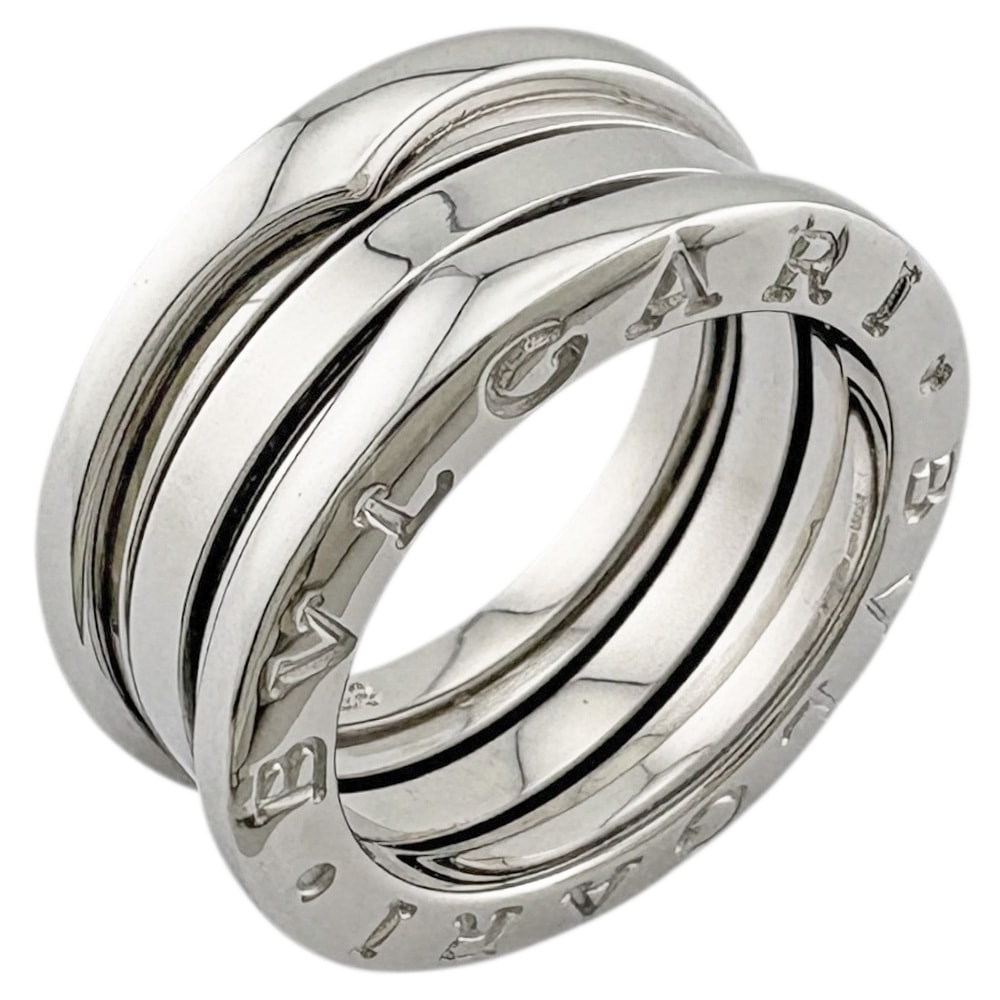 ブルガリ B-zero.1 ビーゼロワン 3バンド リング 指輪 7.5号 18金 K18ホワイトゴールド レディース BVLGARI  中古