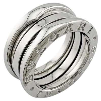 ブルガリ B-zero.1 ビーゼロワン 3バンド リング 指輪 7.5号 18金 K18ホワイトゴールド レディース BVLGARI 中古