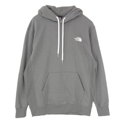 THE NORTH FACE ノースフェイス NT12333 SQUARE LOGO HOODIE スクエア ロゴ フーディー パーカー グレー系 XXL【中古】