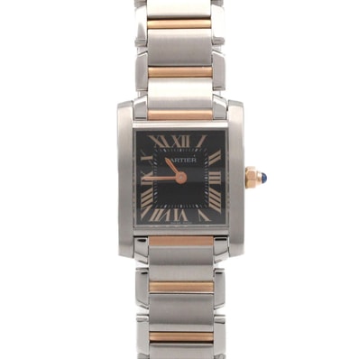 カルティエ タンクフランセーズSM PGコンビ・2009X'mas LIMITED W5010001 SSxPG クォーツ