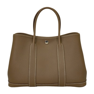 HERMES エルメス トートバッグ ガーデンパーティ 30 TPM オールレザー エトープ (エトゥープ) ネゴンダ シルバー金具 T刻印 新品同様【中古】