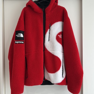 Supreme x The North Face S Logo Hooded Fleece Jacket "Red"