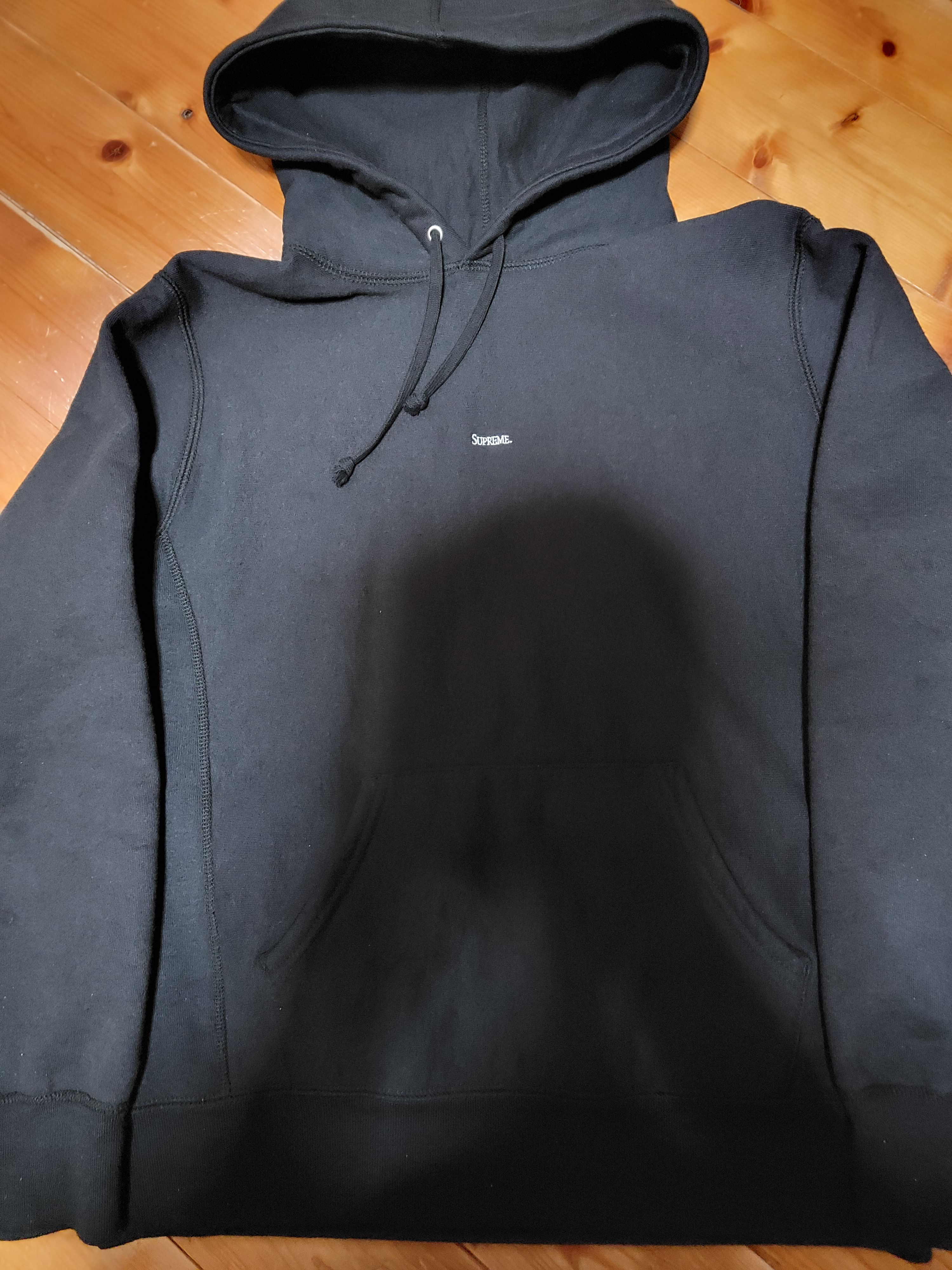 Supreme Micro Logo Hooded Sweatshirt "Black"