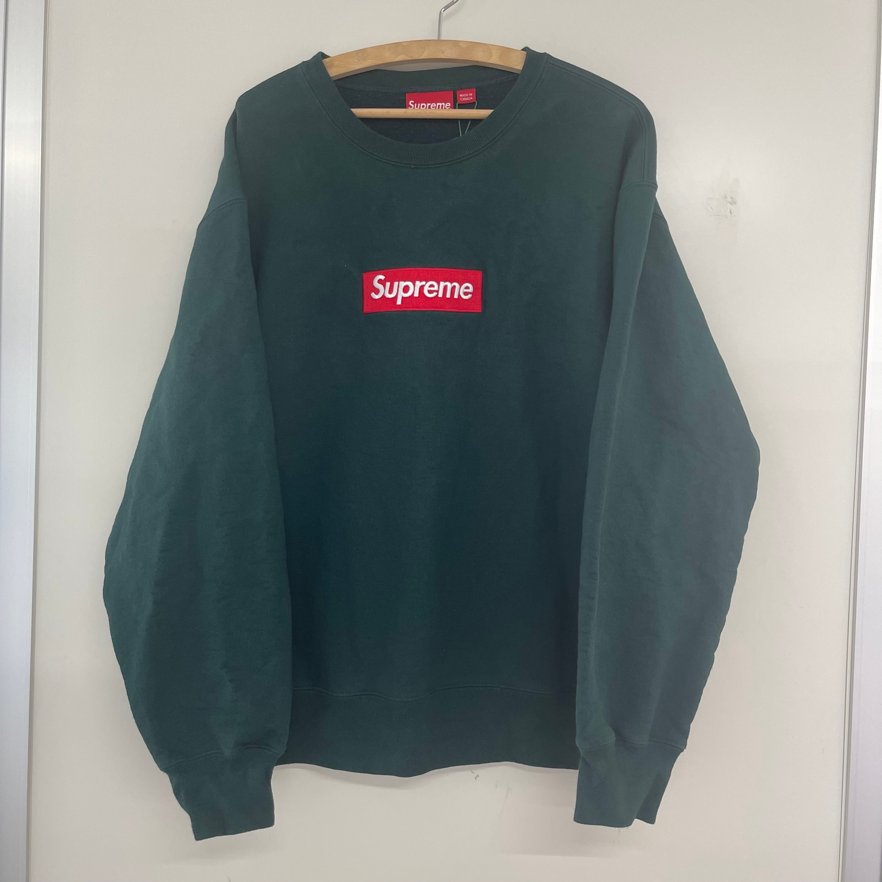 Supreme Box Logo Crewneck "Dark Pine" (22FW)