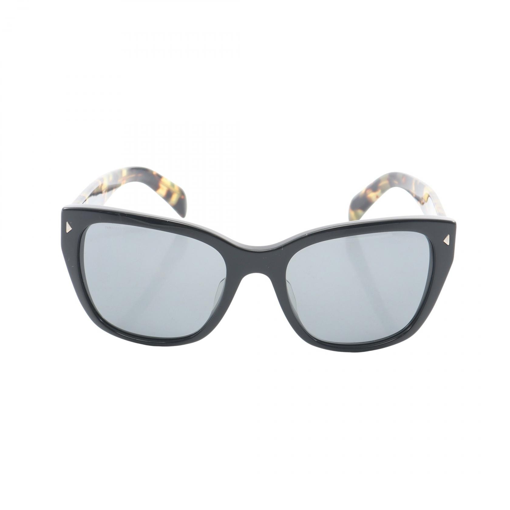 プラダ PRADA べっ甲柄 サングラス 衣料品 プラスチック レディース ブラック系 SPR09S-F 【中古】